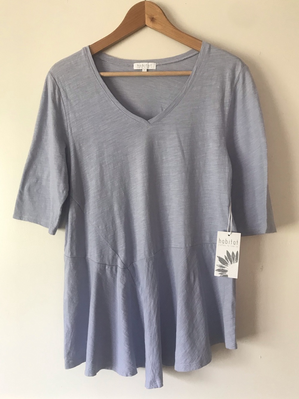Habitat Light Lavender V-Neck Peplum Tunic